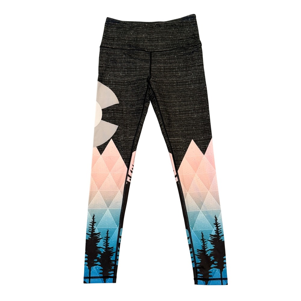 Colorado Limited Leggings Mountain Graphic Recycled Poly M Black Pink Colorado